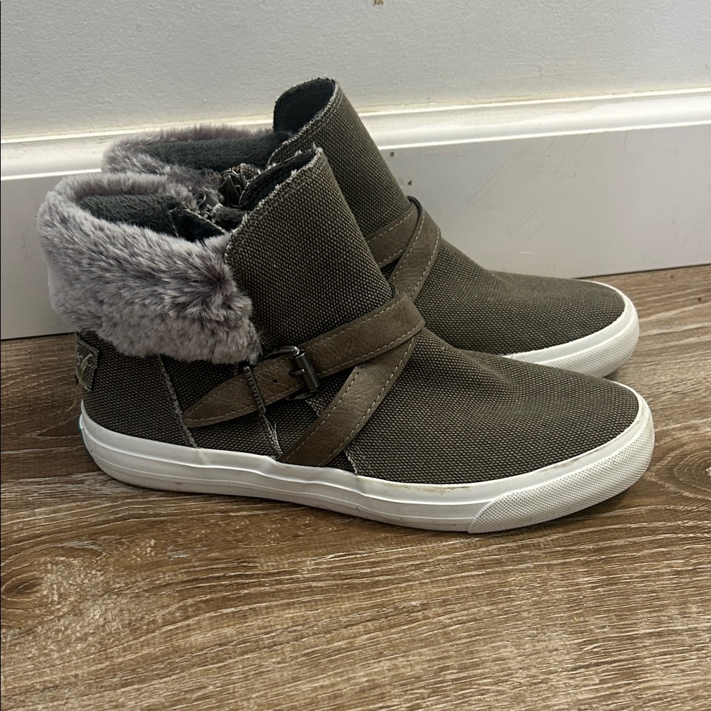 Blowfish Brown Fur-Lined Sneakers
